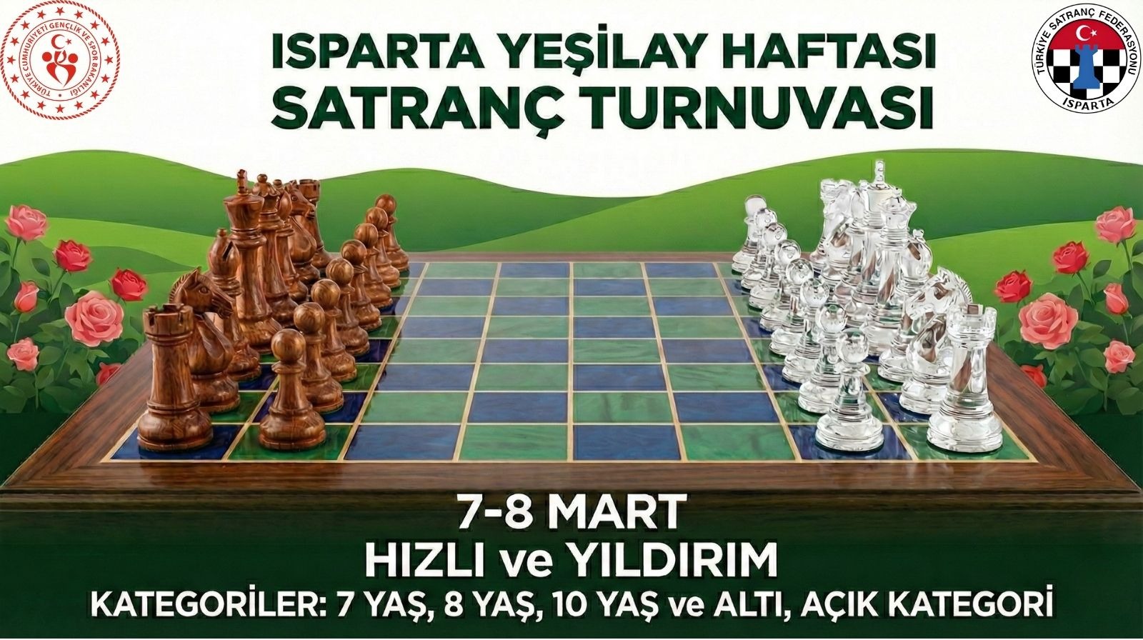Isparta Yeşilay Haftası Yıldırım Satranç Turnuvası