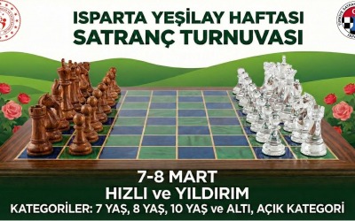 Isparta Yeşilay Haftası Yıldırım Satranç Turnuvası