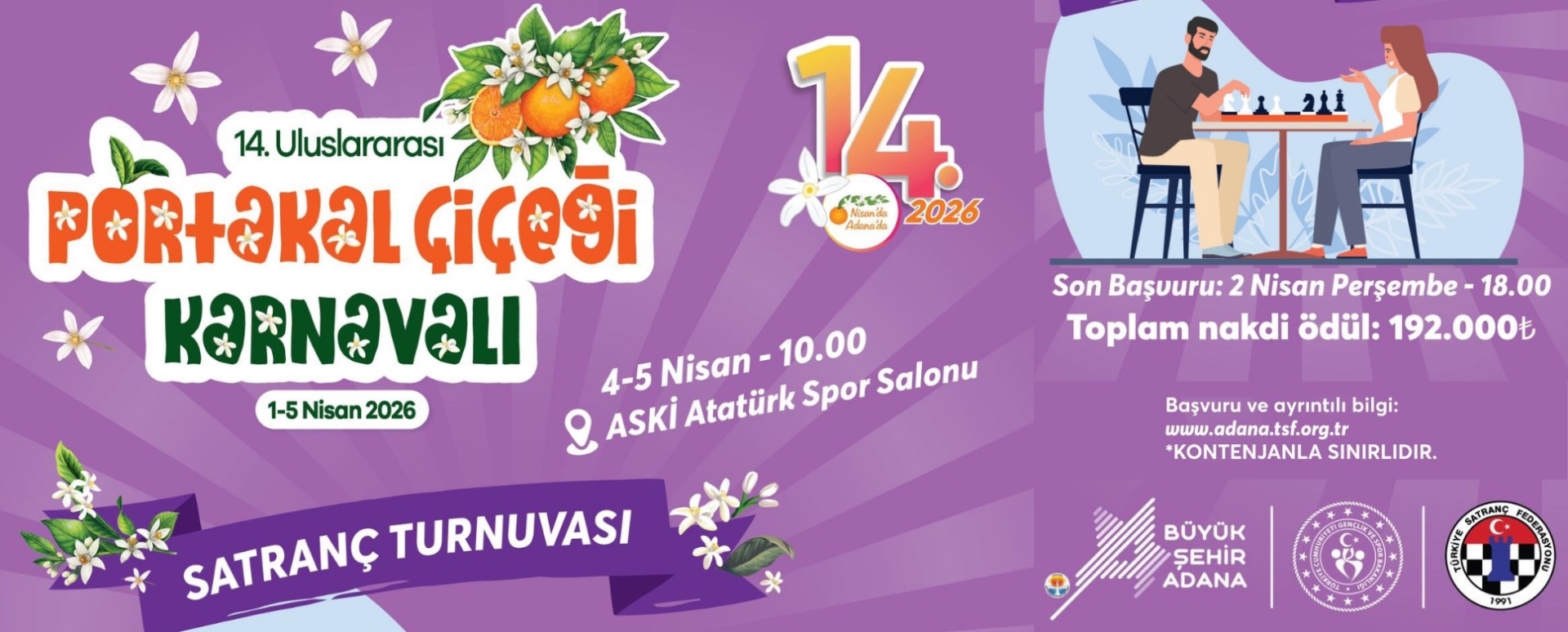 T.C. Adana Büyükşehir Belediyesi 14. Uluslararası Portakal Çiçeği Karnavalı Satranç Turnuvası