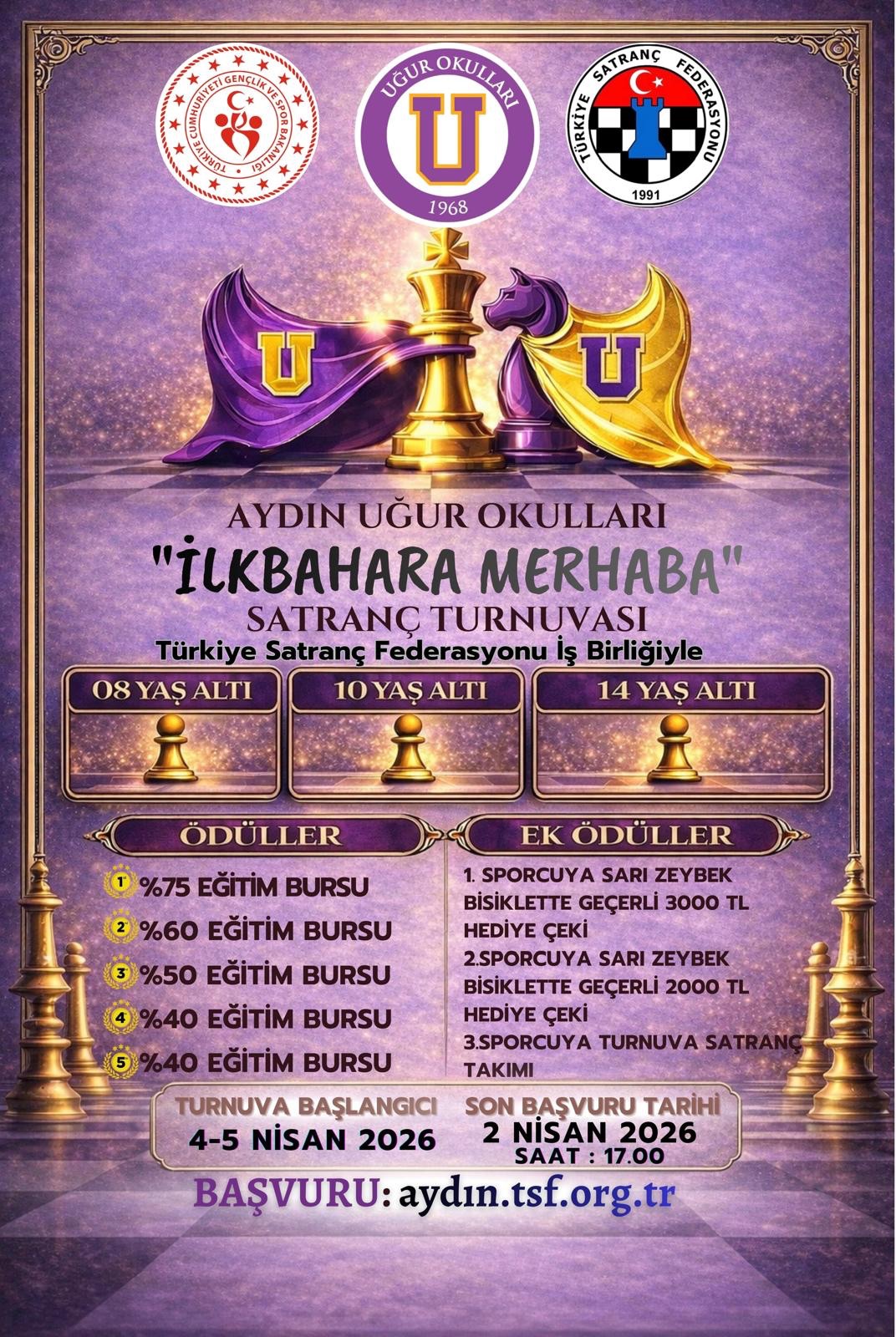 Aydın Uğur Okulları İlkbahara Merhaba Satranç Turnuvası